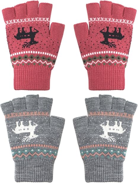 Zolunu Fingerlose Handschuhe Unisex - Warme Halbfinger-Handschuhe Mit Touchscreen-Funktion