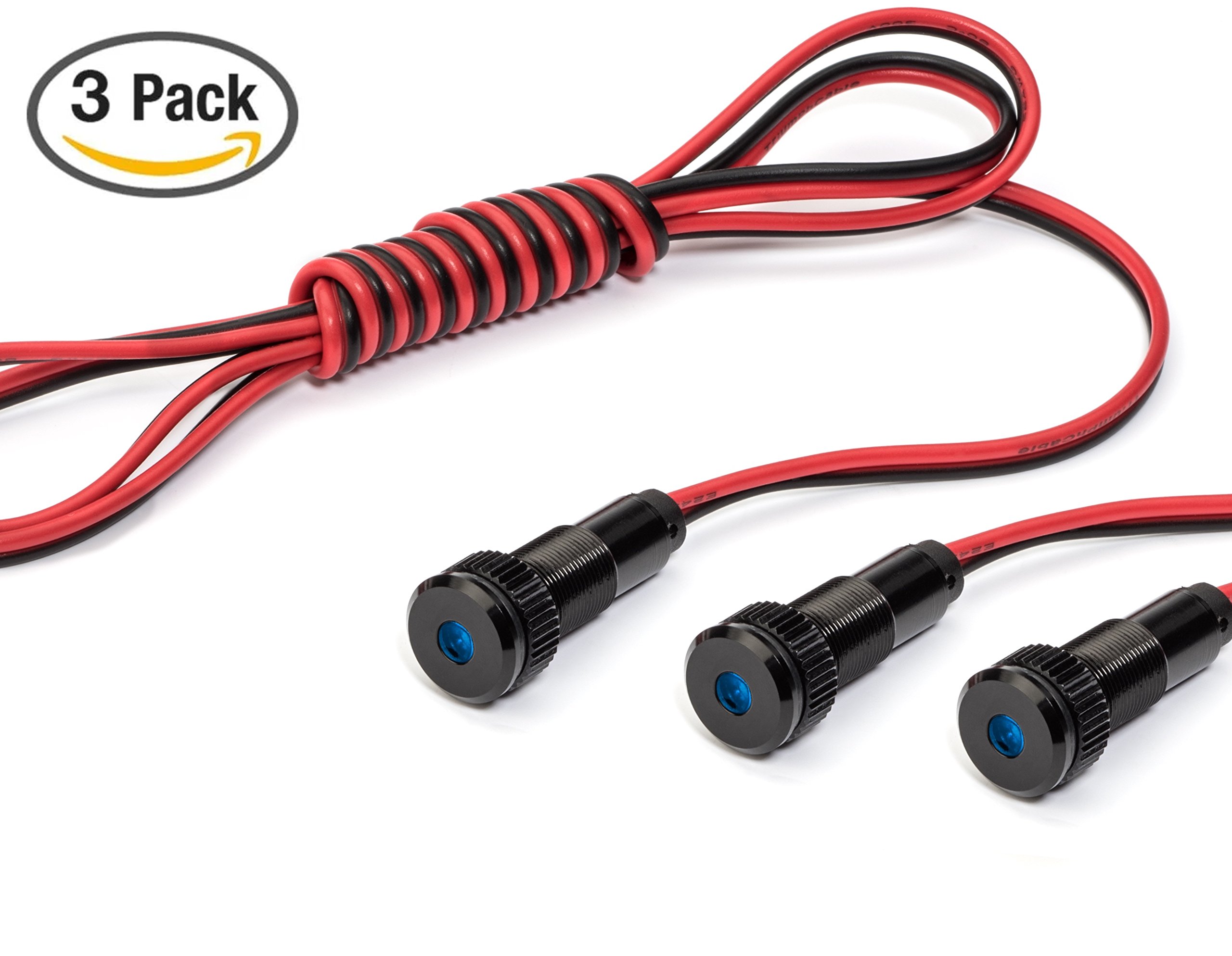 Amazon | Oznium LEDインジケーターライト 3 Pack ブルー M1855-3