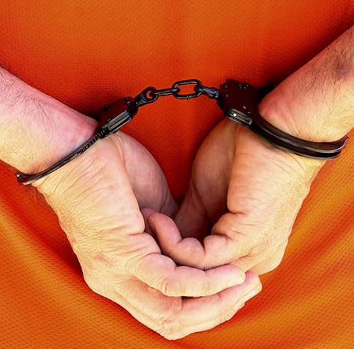 Miniatura 3 de Best Real Police, esposas de acero, color negro, modelo táctico de bajo control, incluye cerradura doble y 2 llaves, ideal para guardias de