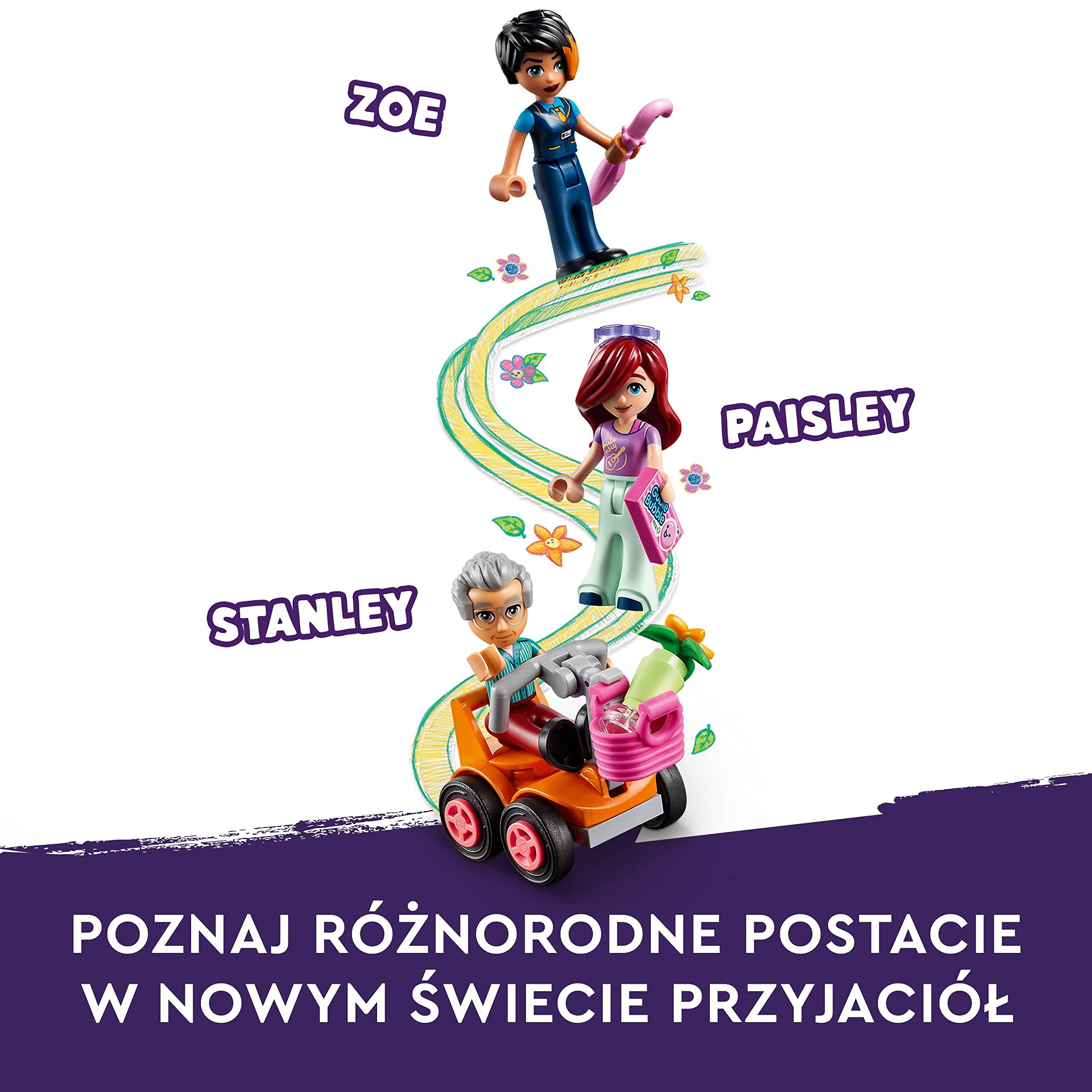 LEGO Friends Autobus miejski z Heartlake, Pojazd z Klocków z Minilaleczką Paisley, Zabawka dla 7-latka, Pomysł na Prezent dla Dziewczynki i dla Chłopca, 41759