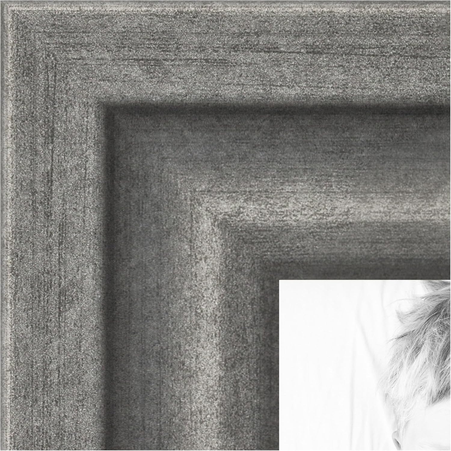 ArtToFrames 12x36 inch Muted Cold Silver Picture Frame, 2WOMBW275-1621-12x36