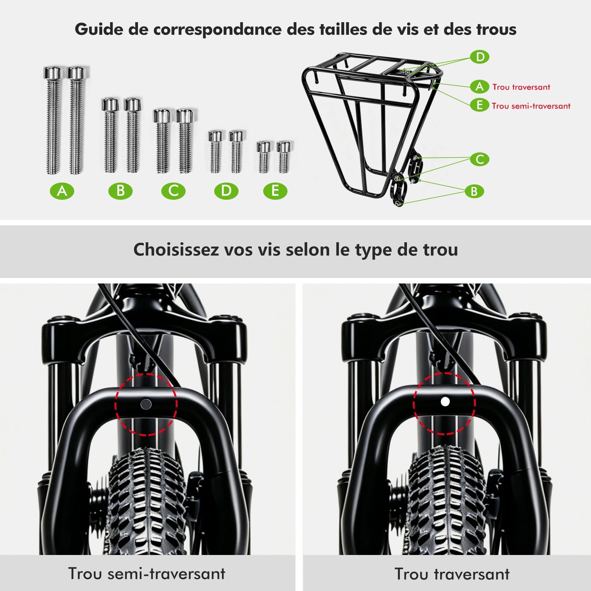 Mimoke Porte-bagages arrière pour tige de selle, porte-bagages en acier jusqu'à 25 kg, avec supports latéraux, pince réglable de 33 à 42 mm, pour vélo de ville, vélo de trekking, vélo électrique