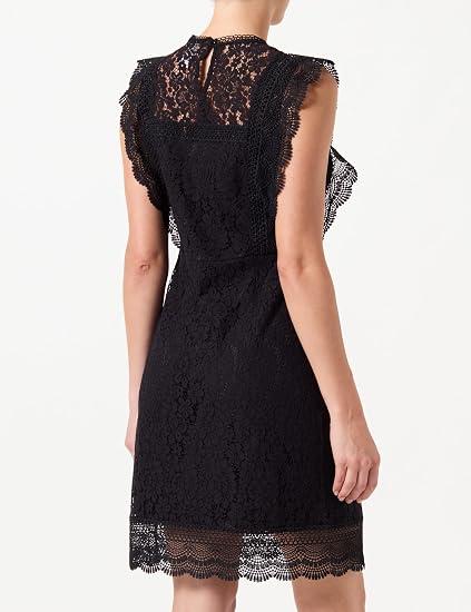 ONLY Onlnew Karo Life SL Lace Dress - Abito Lungo In Pizzo Per Donna, Morbido E Resistente, Design Moderno, Marchio Danese - 4