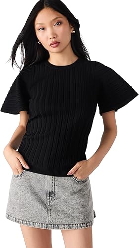 Steve Madden Apparel Allie Sweater,Black, M