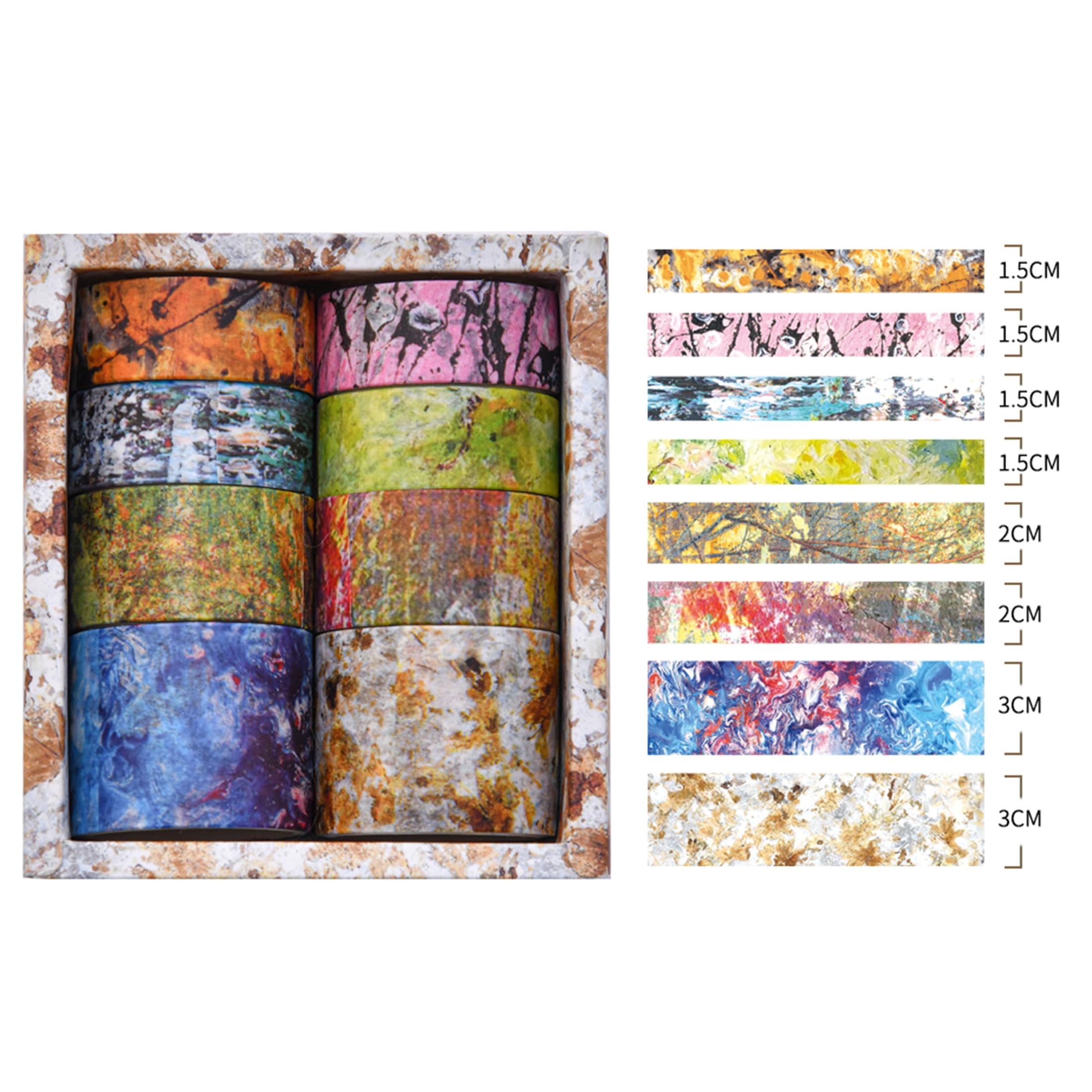Set Di 6 Washi Tape, Rotoli Di Nastro Adesivo Decorativo Per Scrapbooking E Artigianato Fai Da Te 78824746