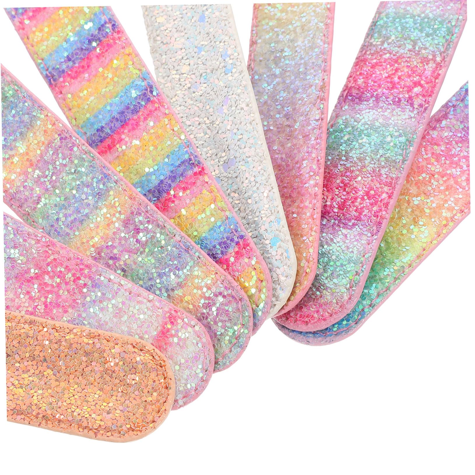 Kisangel 24 piezas Pulseras Slap con Purpurina para Pulseras Brillantes de Colores Surtidos Accesorio Divertido para Fiestas y Infantiles