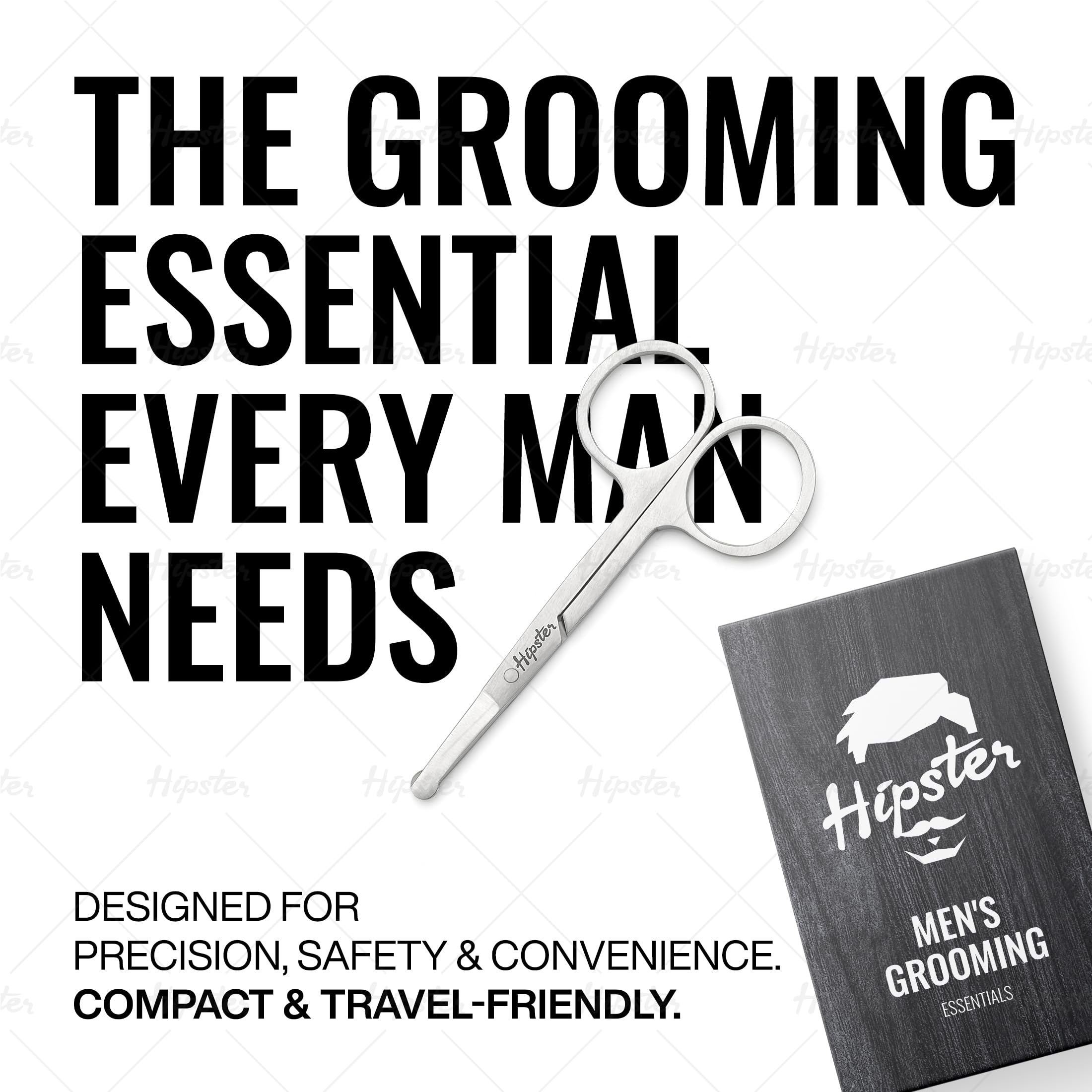 Hipster Nasal Safety Personal Grooming Scissor for Cutting Nose Hair, Beard, Mustache and Eyebrow | Round Tip & Travel Friendly 3