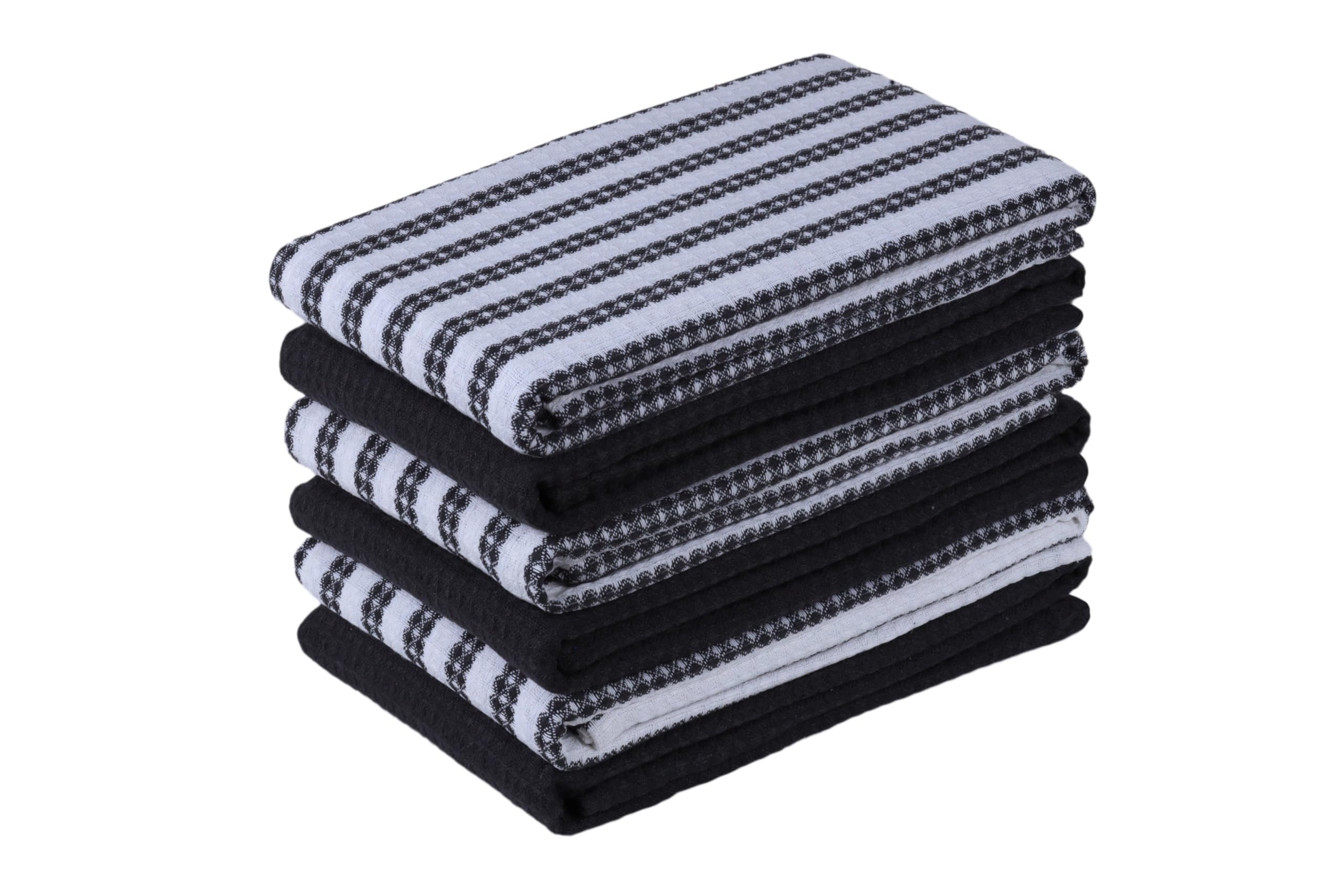 Juego de 6 toallas de cocina de secado rápido, 100 % algodón, 18 x 28 pulgadas, con lazo para colgar, toallas de cocina y té