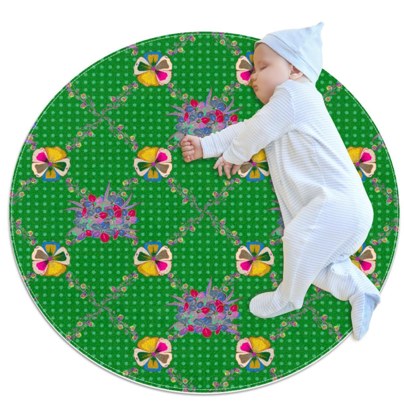 Tapis de salle de bain motif floral qui ne glisse pas sur le carrelage