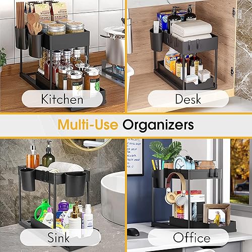 Miniatura 5 de Organizador para debajo del fregadero, organizador para debajo de la cama, organizador para debajo del gabinete, almacenamiento para fregadero de