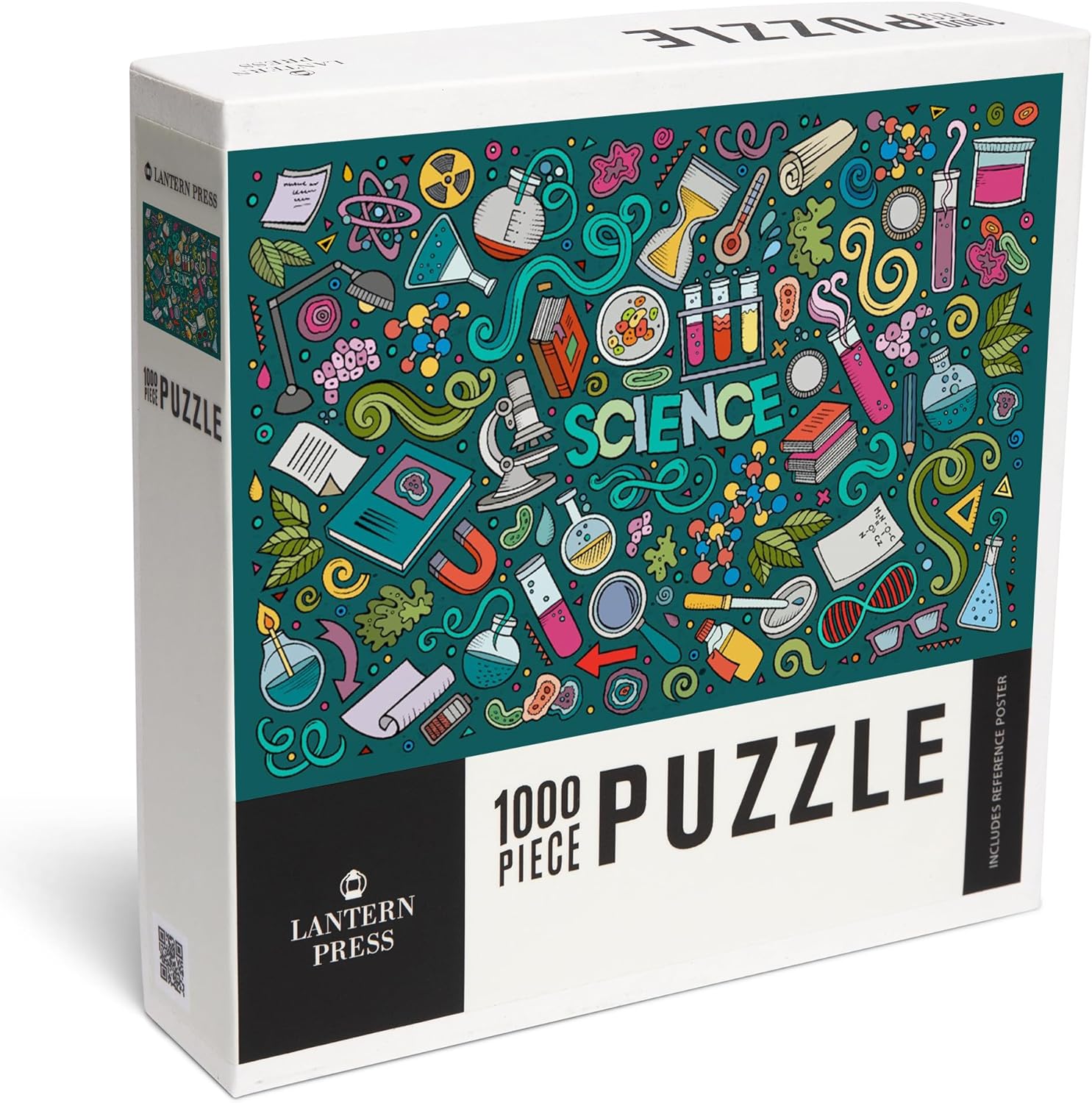 Science Icons, Collage (1000 Piece Puzzle, Challenging Jigsaw Puzzle for Adults, Made in USA)