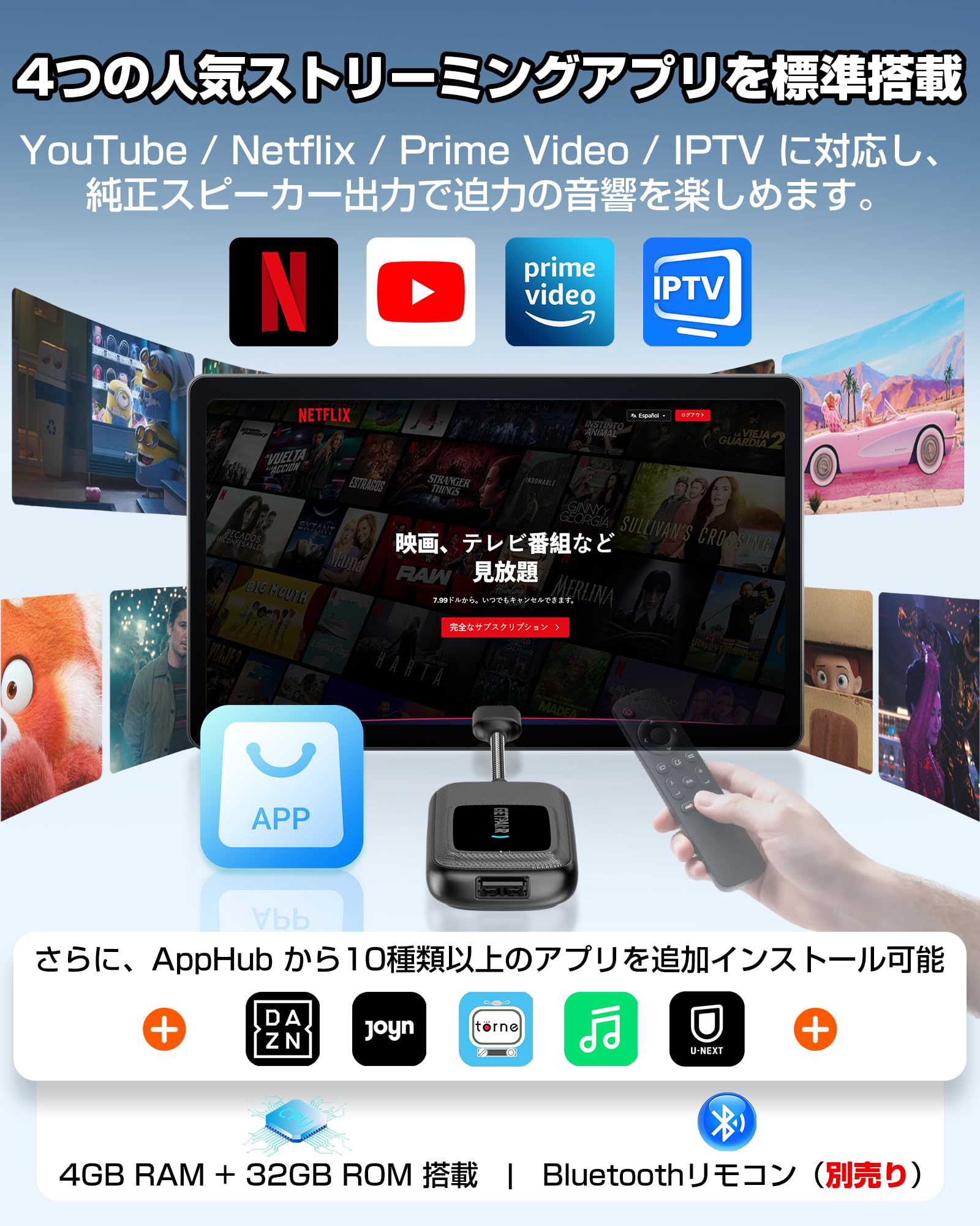 【未使用】車でYouTube！GETPAIRR Android AI Box Amazon.co.jp: CarPlay AI Box GETPAIRR CarPlay ワイヤレス