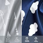 Crib Sheets(52" x 28"), 4 Pack for Standard Size Crib and Toddler Mattresses, Crib Sheets Fitted, Breathable & Soft Microfiber, Grey/Navy