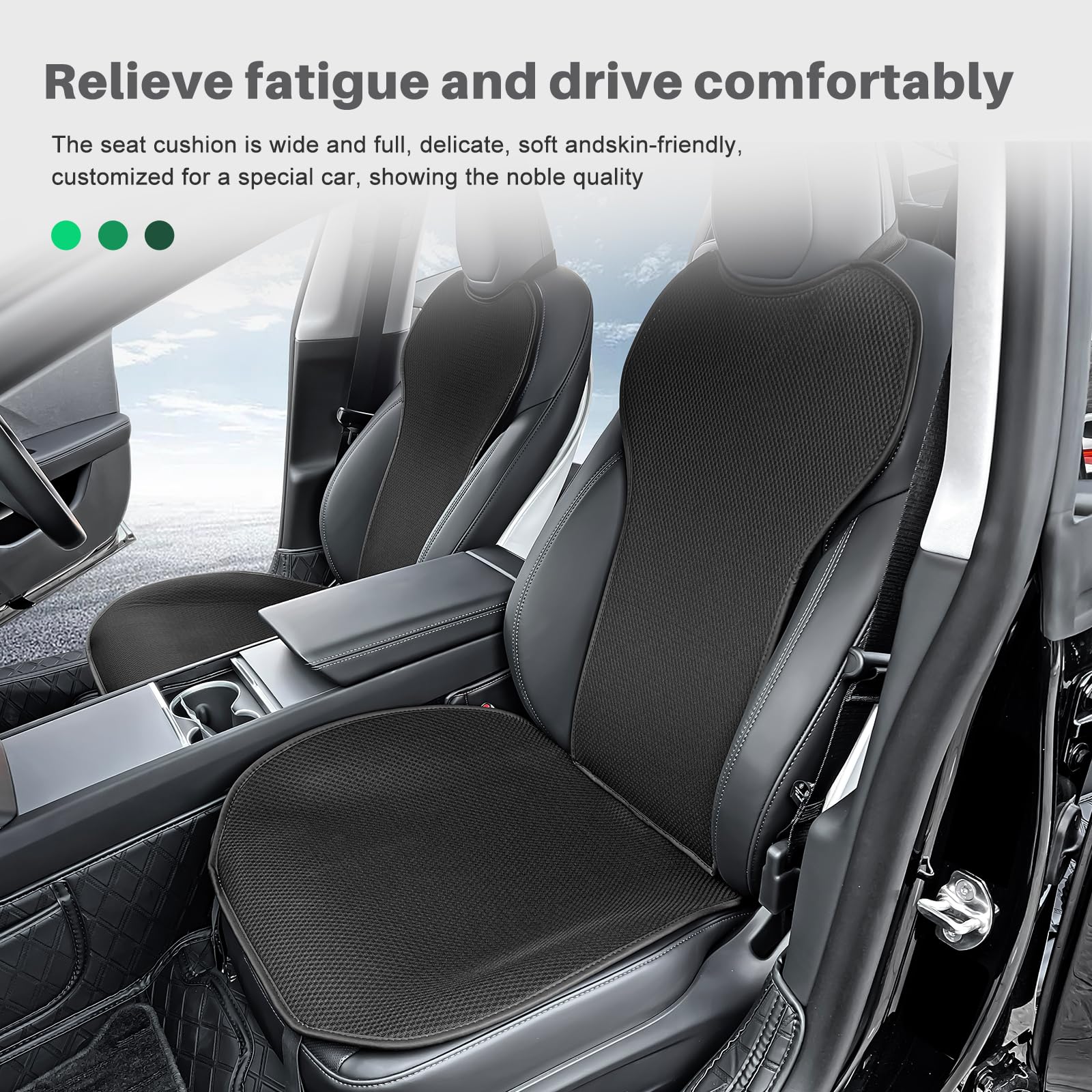 Coprisedili Tesla Model 3 Highland 2024 - Set In Seta Di Ghiaccio, Antiscivolo E Traspirante - Foto 9