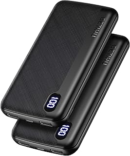 GETIHU Power Bank, 2-Pack Slimmest 10000mAh Portable Charger, USB C Triple 2.4A High-Speed External Battery Pack, Portable Phone Charger for iPhone 15 14 13 12 X Pro Samsung S20 Google LG iPad Tablet