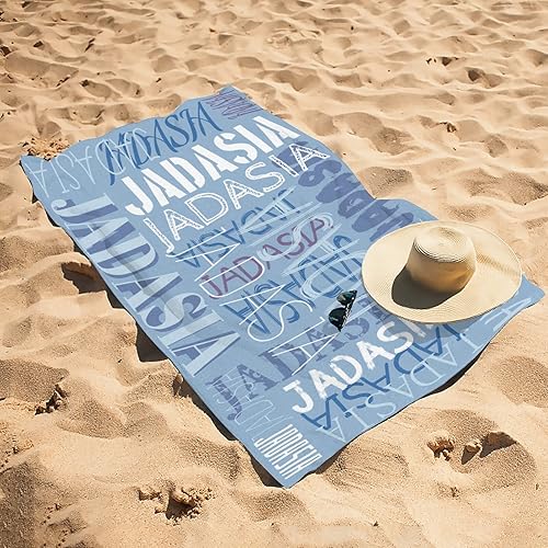 Vista 89 de Toalla de playa, toallas de playa personalizadas para niños, toallas de playa para adultos y niños, microfibra de secado rápido, toallas de playa