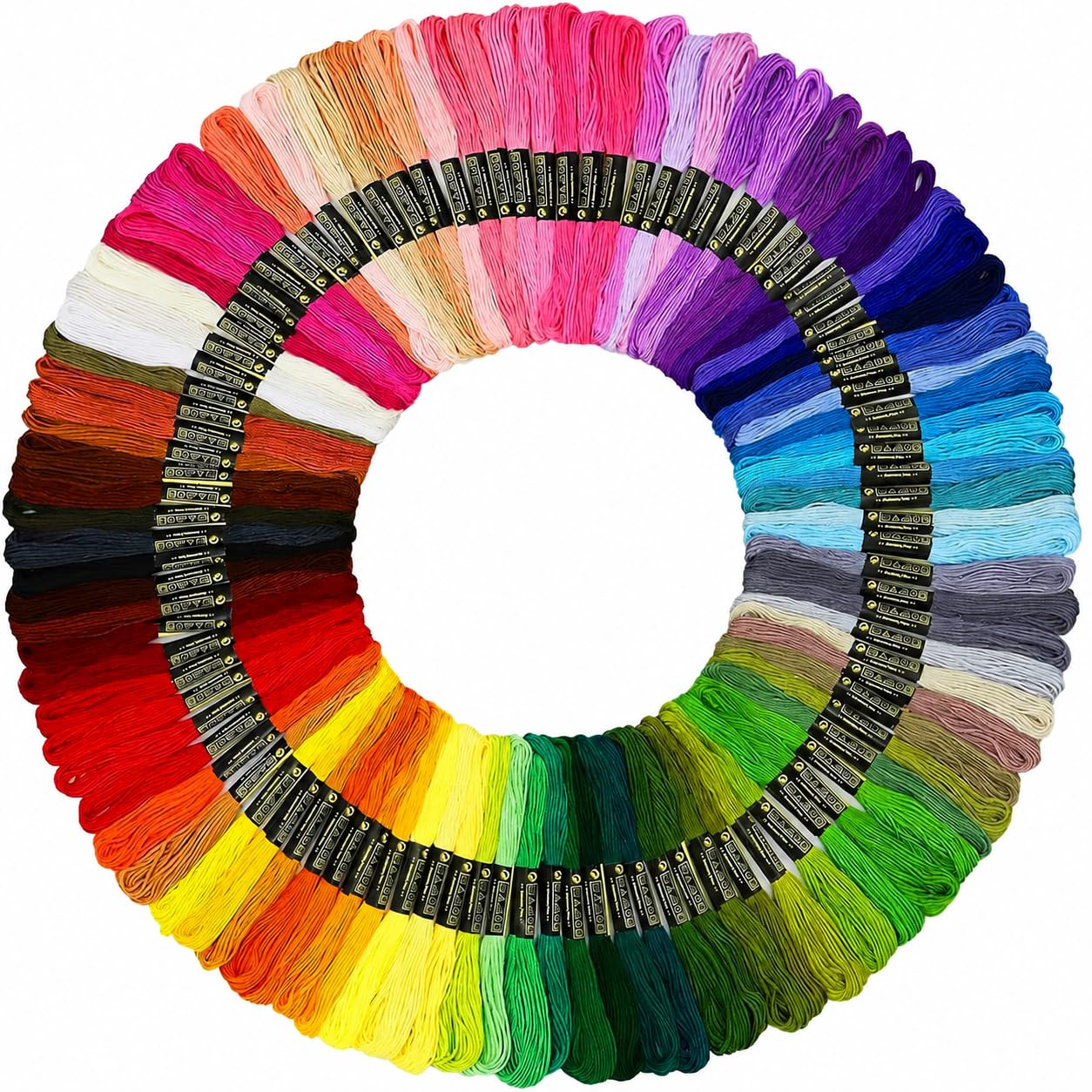 Embroidery Thread, 100 Pcs Multi-Color Set, Stranded Cotton Floss for Cross Stitch, Friendship Bracelets, Hand Embroidery, Vibrant Colors-image-14