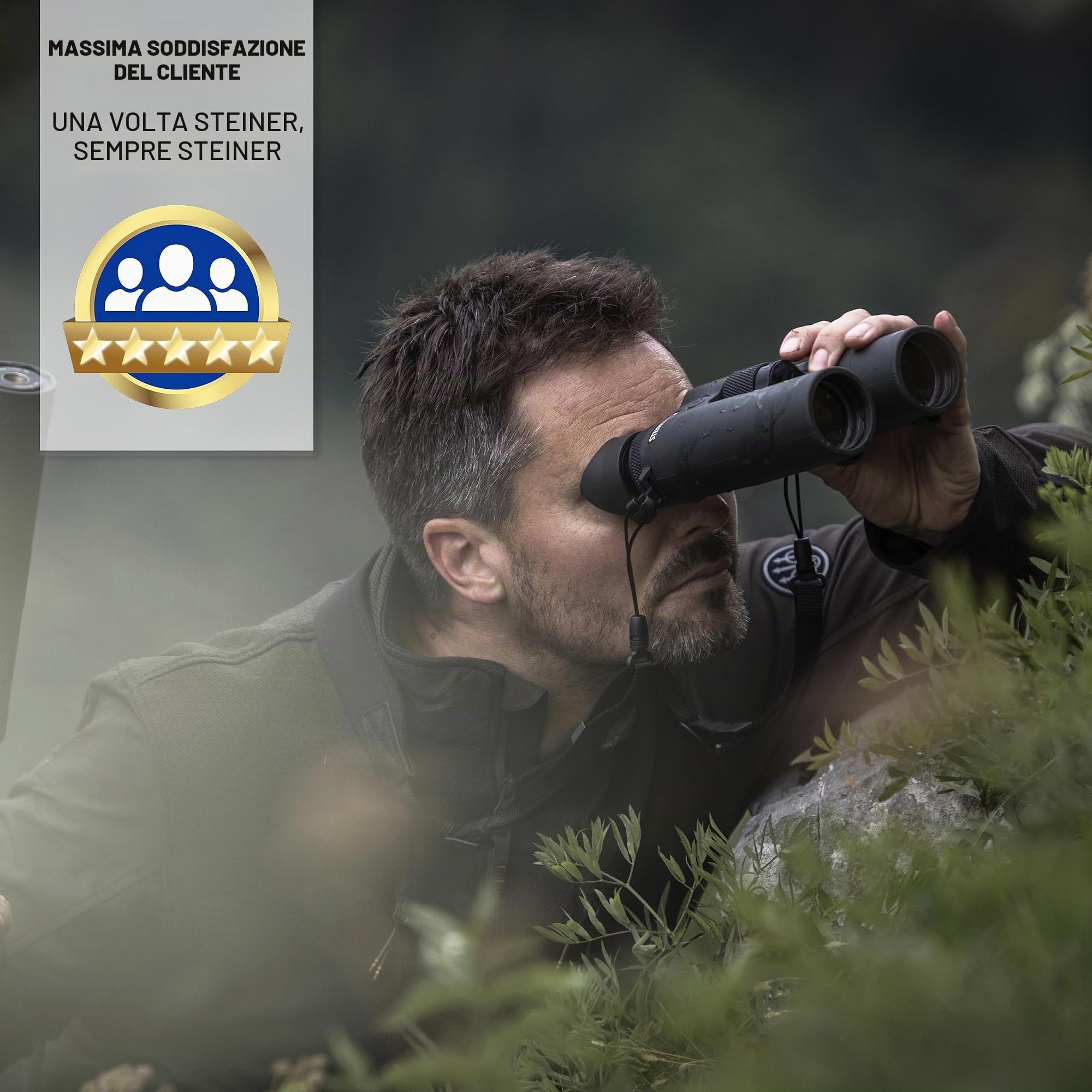 Steiner Binocolo da caccia eRanger LRF 10x42 – telemetro laser fino a 3.000 m, trasmissione digitale Steiner Connect App, eRanger 8