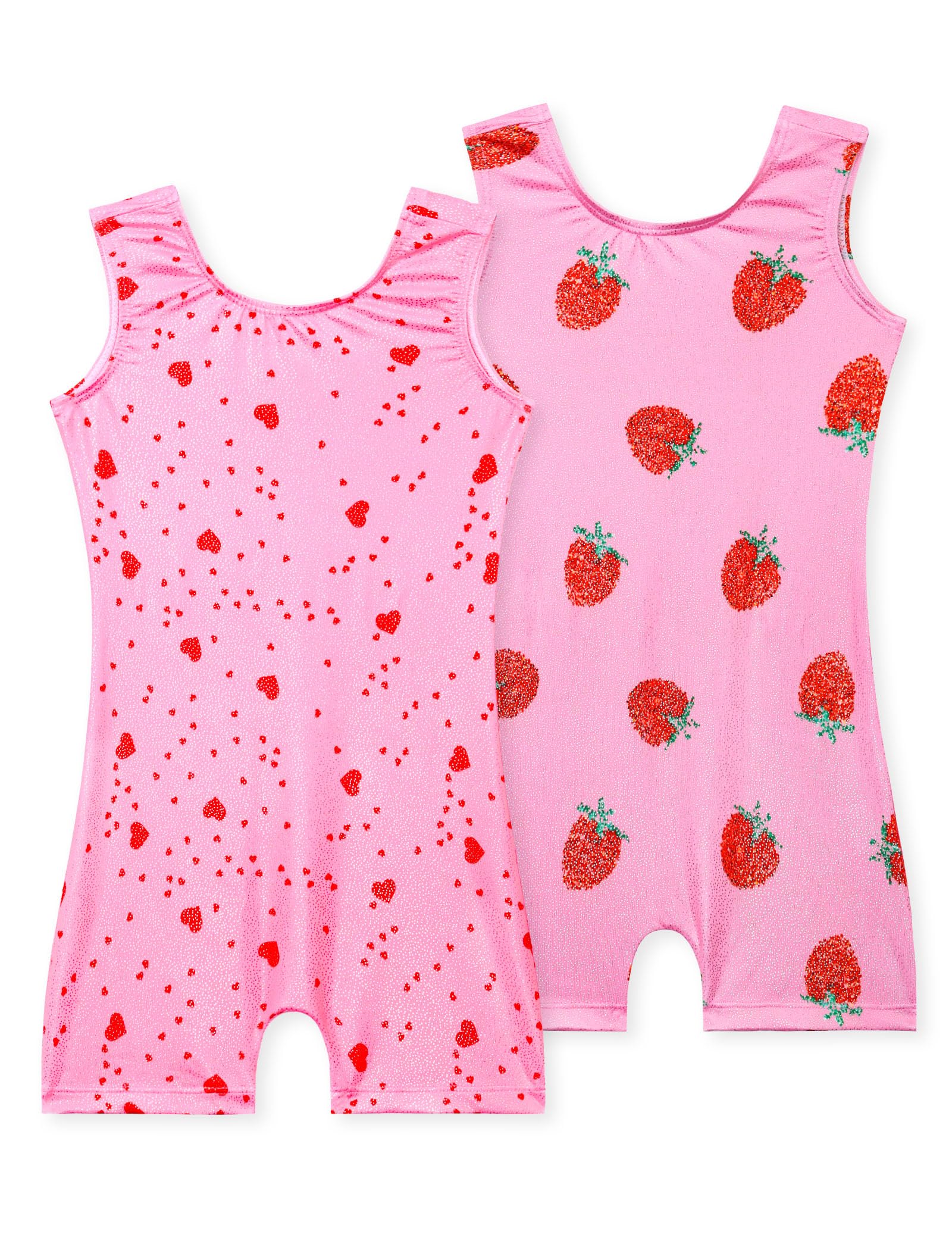 2 Pack Leotard for Girls Gymnastics Sparkly Sleeveless Unitards