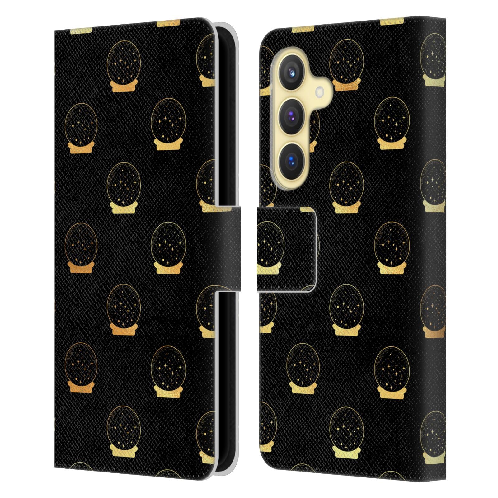 Funda libro Samsung S24 5G Haroulita Oro para un estilo místico 7