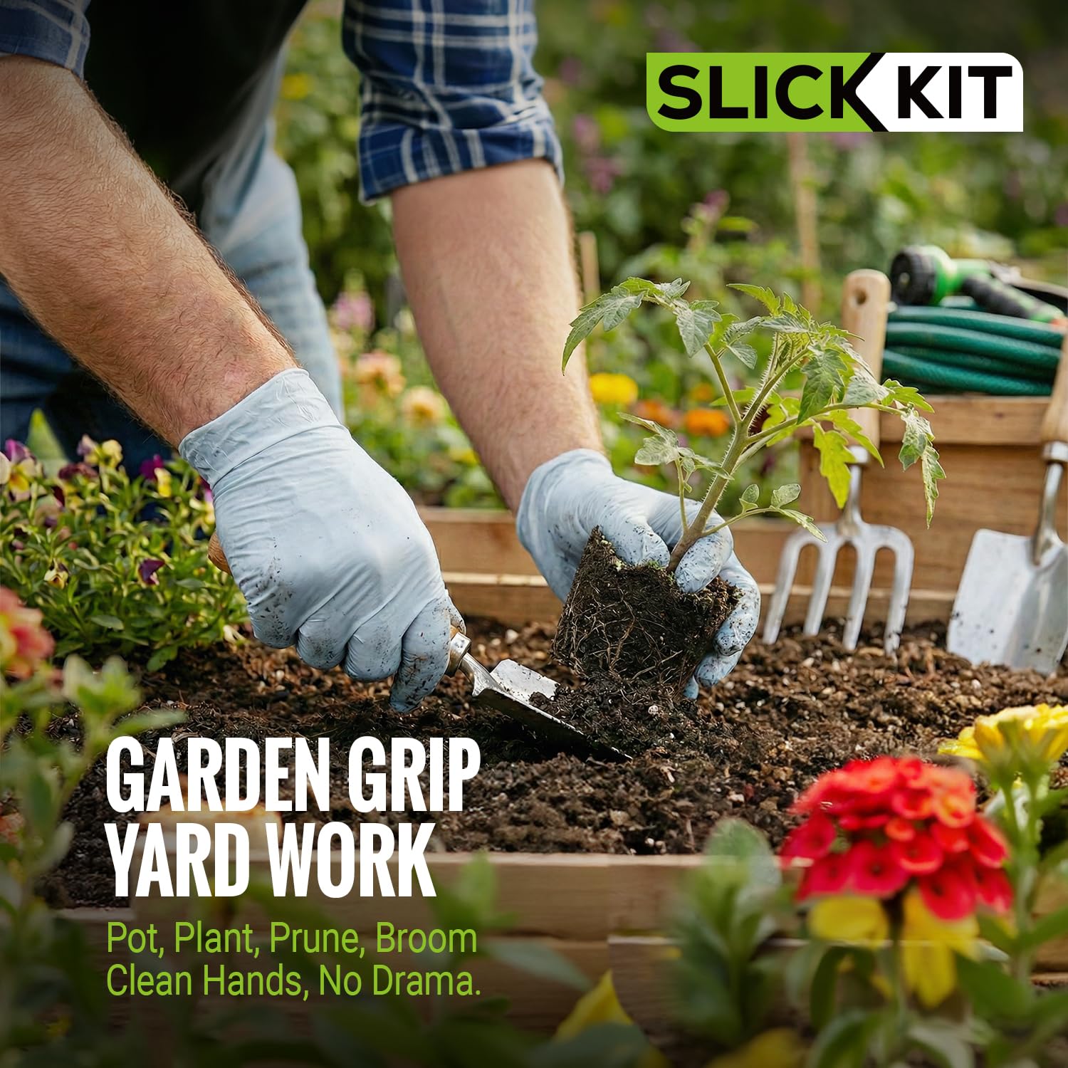 Sensitive Skin Disposable Nitrile Gloves - Powder Free Latex Free Hypoallergenic, Oatmeal Infused Soothing & Moisturizing, Textured 3.5 Mil, 100/Box - Non-Sterile