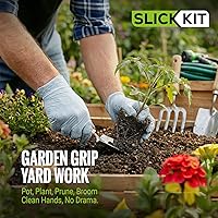 Vista 3 de Guantes desechables de nitrilo para piel sensible, sin polvo, sin látex, hipoalergénicos, con infusión de avena, calmantes e hidratantes