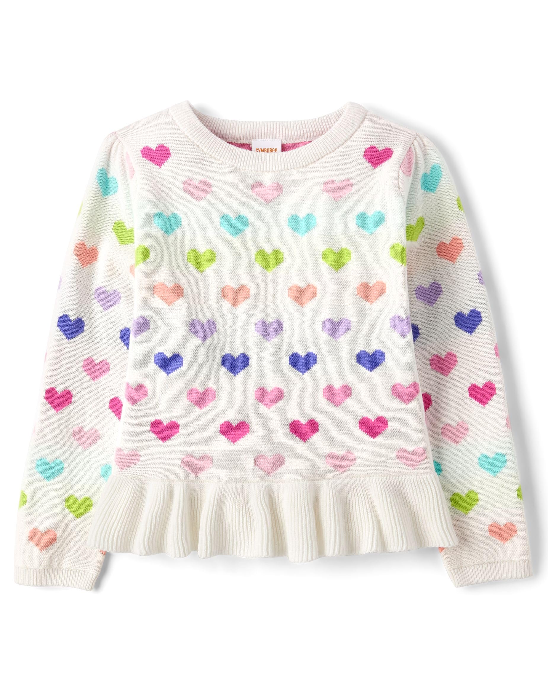Gymboree Girls' and Toddler Long Sleeve Peplum Pullover Sweater