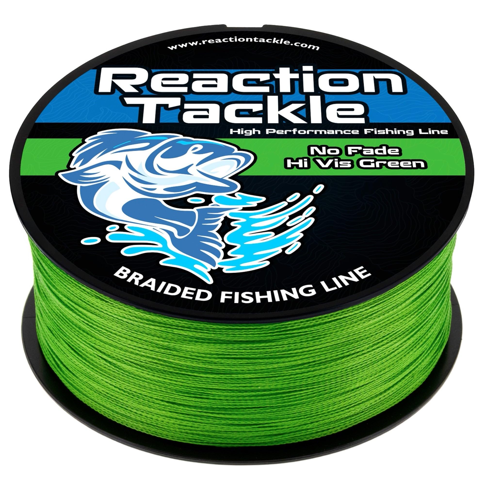 Reaction Tackle Colorfast Braid Line Hi Vis Green No Fade 80Lb 3000Yd