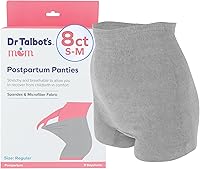 Vista 10 de Dr. Talbot's Ropa interior posparto para mamá, 8 unidades, tamaño XL, bragas desechables para cuidado posparto, color gris