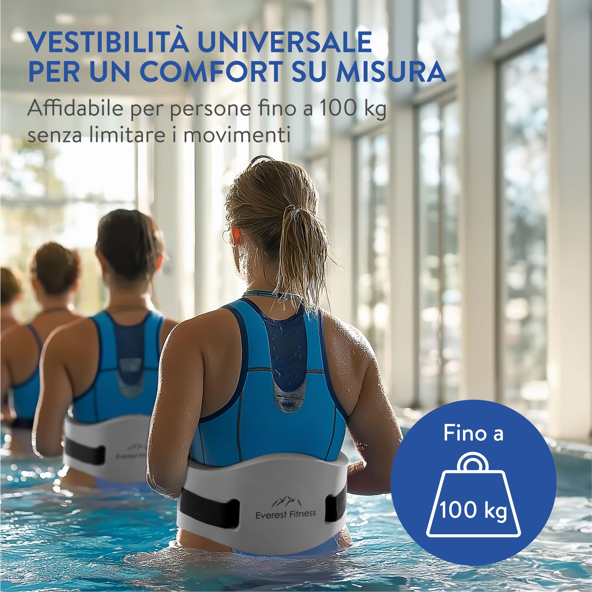 Cintura Esercizi in Acqua per Adulti - Accessori Allenamento in Acqua per Uomini e Donne - Misura Regolabile