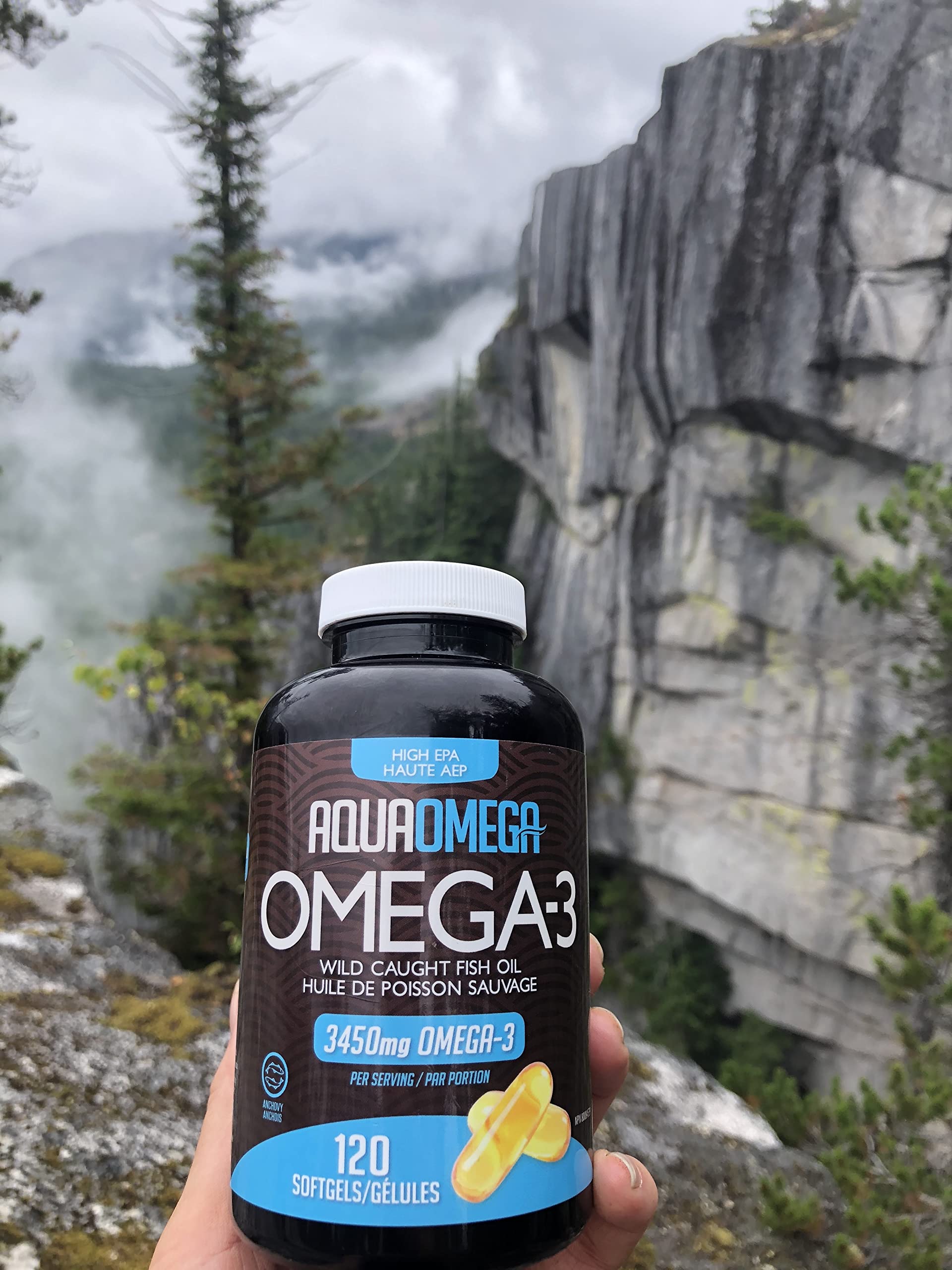 Aqua Omega AquaOmega High EPA Omega3 Daily Supplement, Lemon Serving