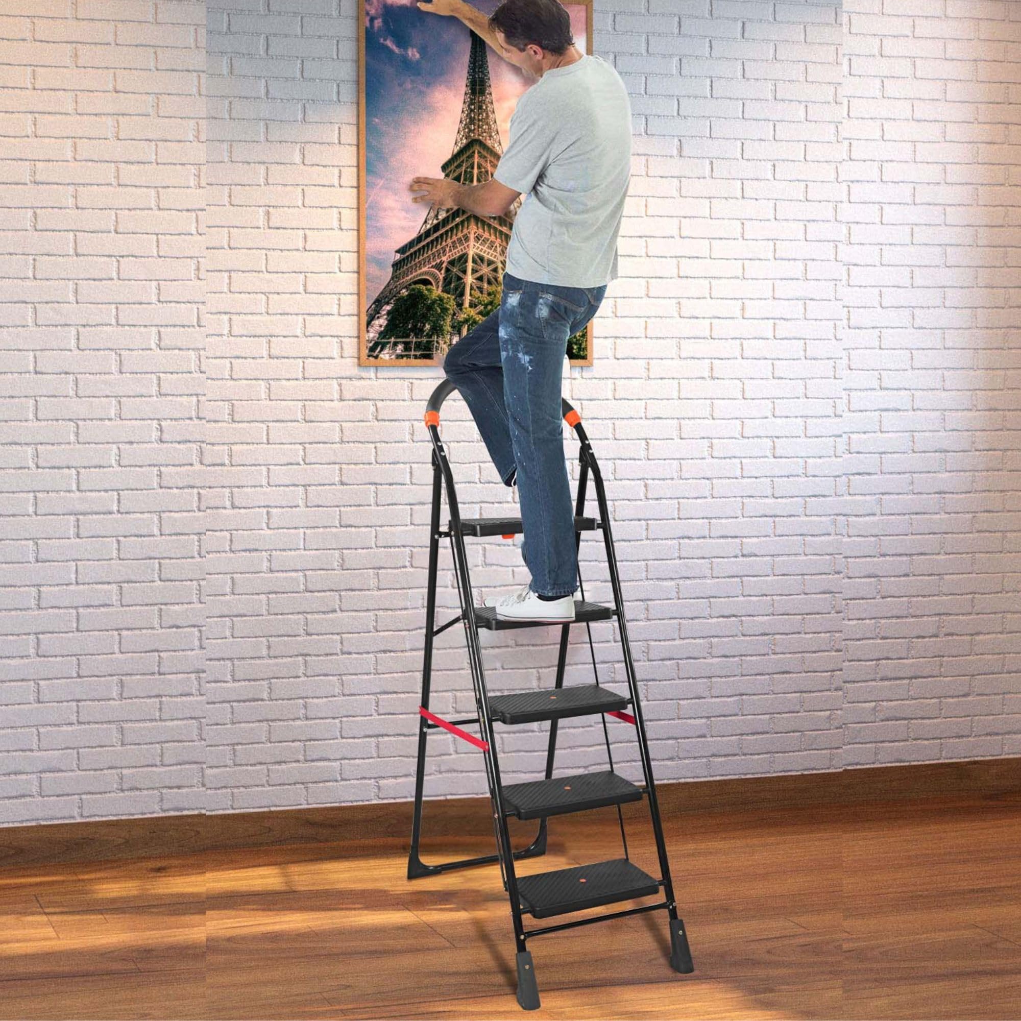 Trendy Foldable Ladder - Heavy Duty & Safe -5