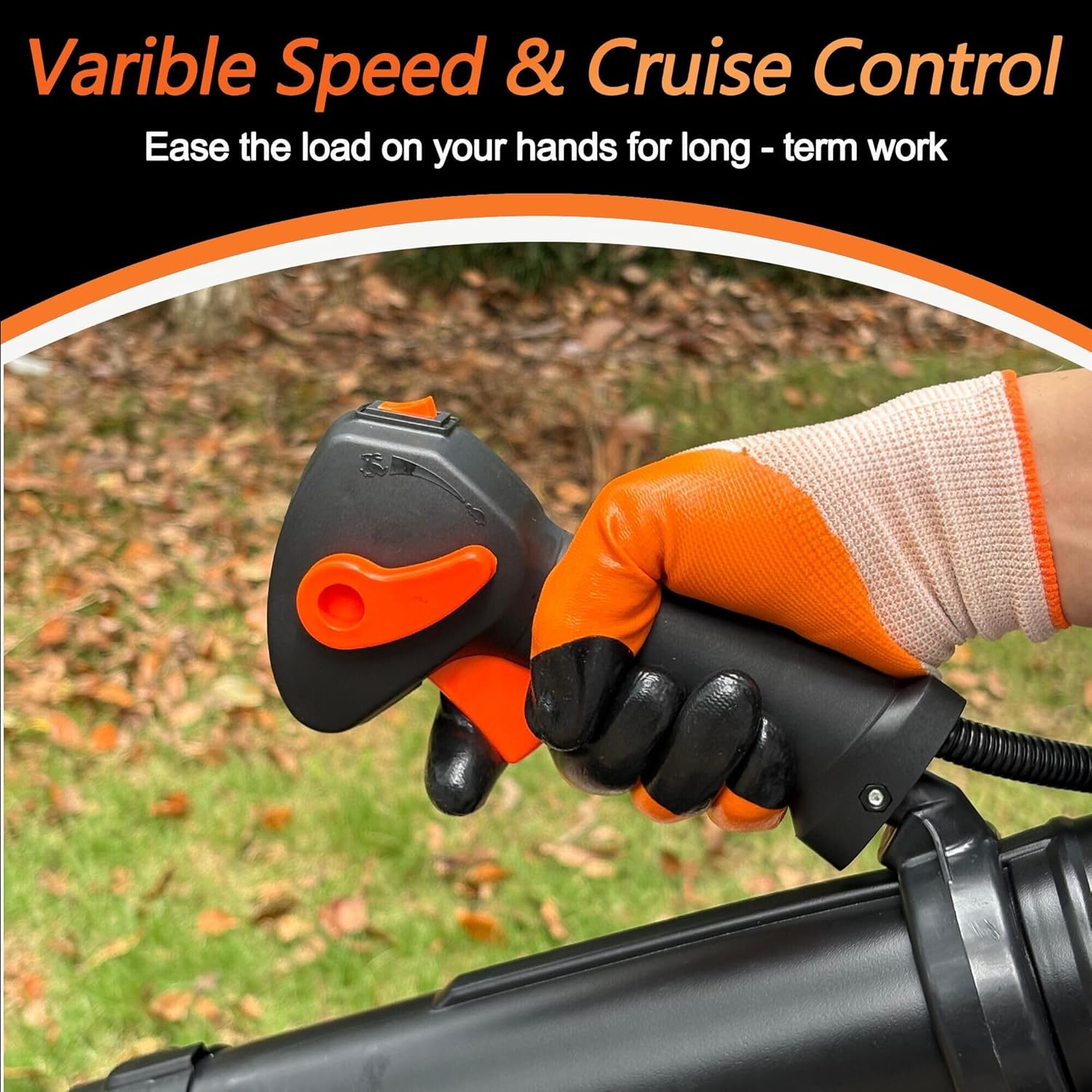 PROYAMA 72CC Gas Backpack Leaf Blower, 2-Cycle 880CFM 275MPH Gas Powered Engine, 2 in 1 Nozzle Low Vibration and Ergonomic Design with Cruise Control for Outdoor GardenYard Cleaning and Snow Removal - Image 8