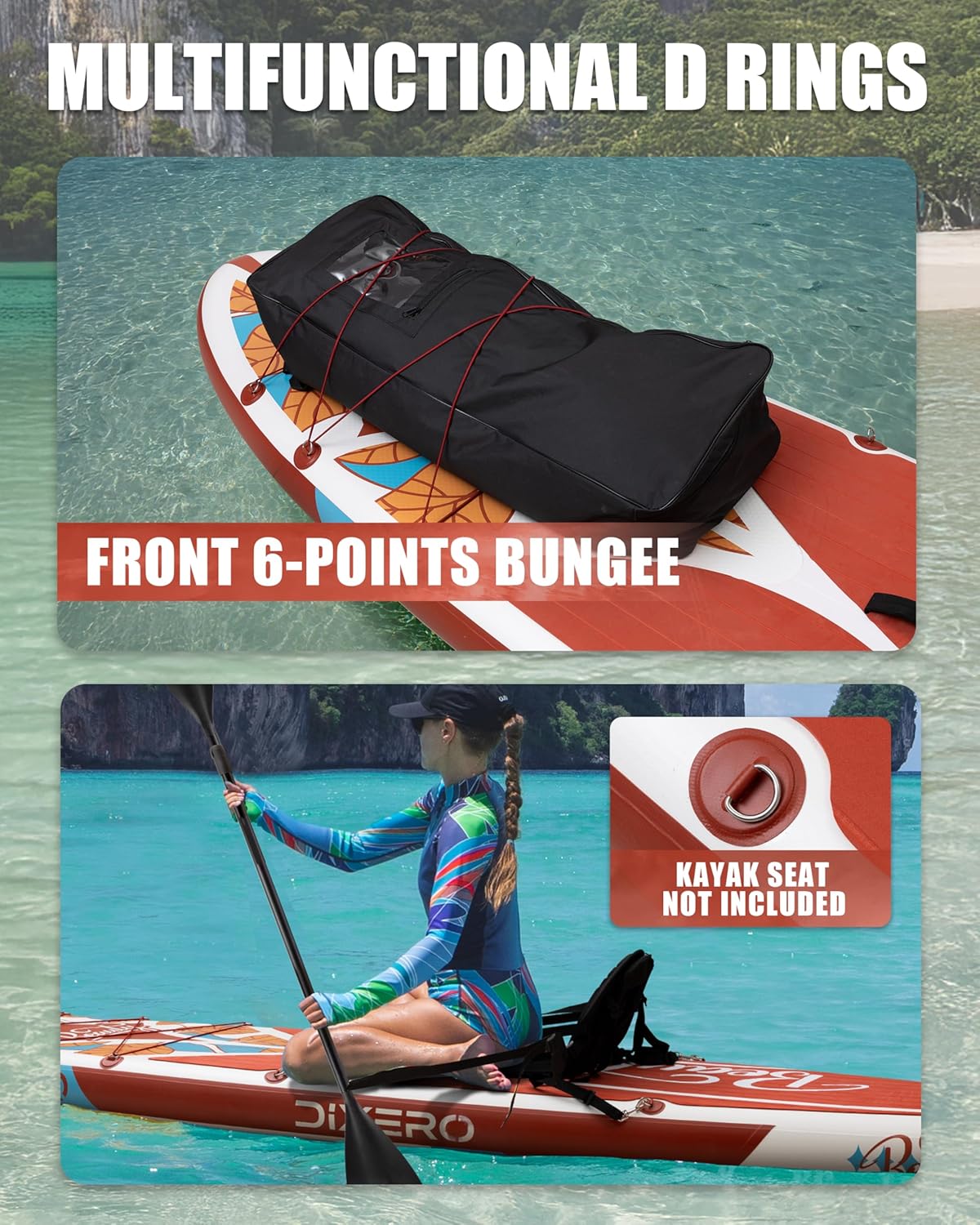 Inflatable Stand Up Paddle Board with SUP Accessories, 11'*33" Inflatable Paddle Boards for Adults & Youth of All Skill Levels