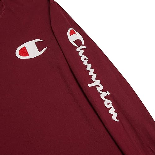 Miniatura 3 de Champion Camisetas de manga larga para hombres grandes y altos - Camiseta de manga larga de algodón para hombre