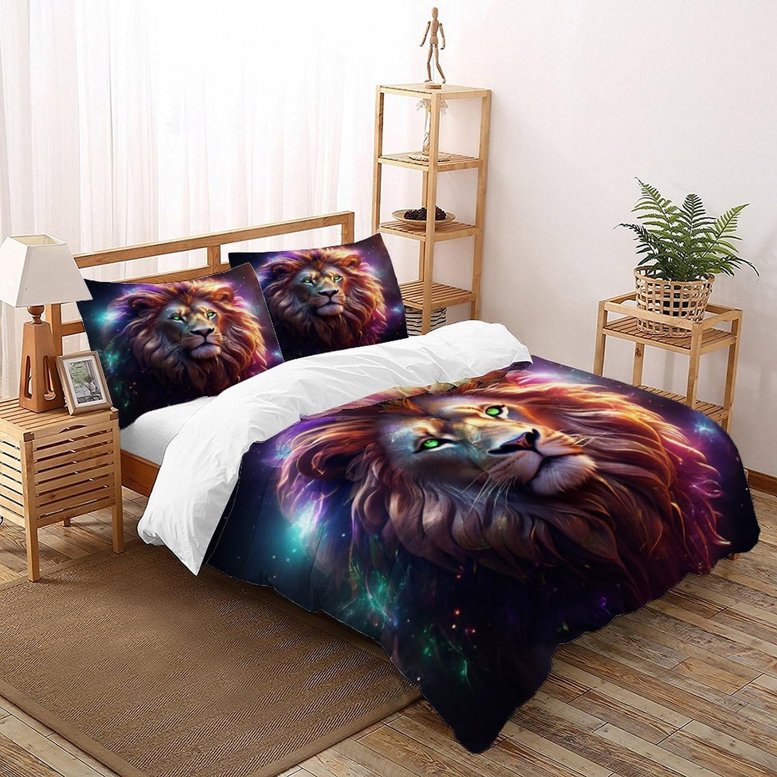 Housses de couettes gothiques 135x200cm motif fantôme chic pour lit single
