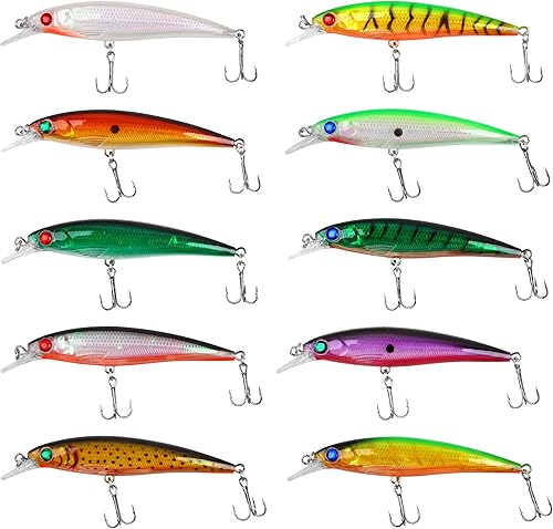 Miniatura 14 de Kit de señuelos de pesca, juego de cebos duros, pececillos, cebos de baño, lápiz de pesca artificial, kit de cebo de pesca para lubina, trucha, Tipo