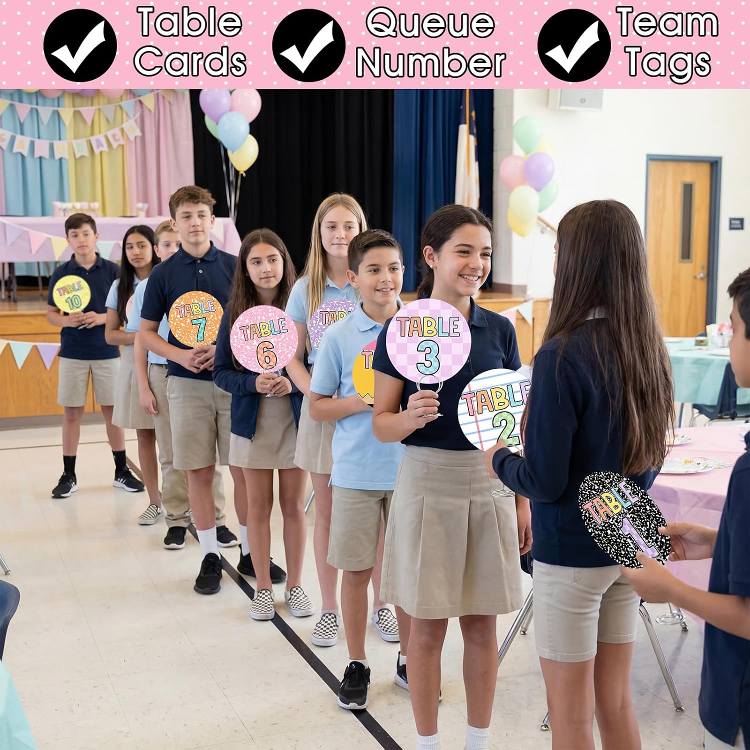 Crtiin Pastel 1-10 Classroom Table Numbers for Preschool image 4