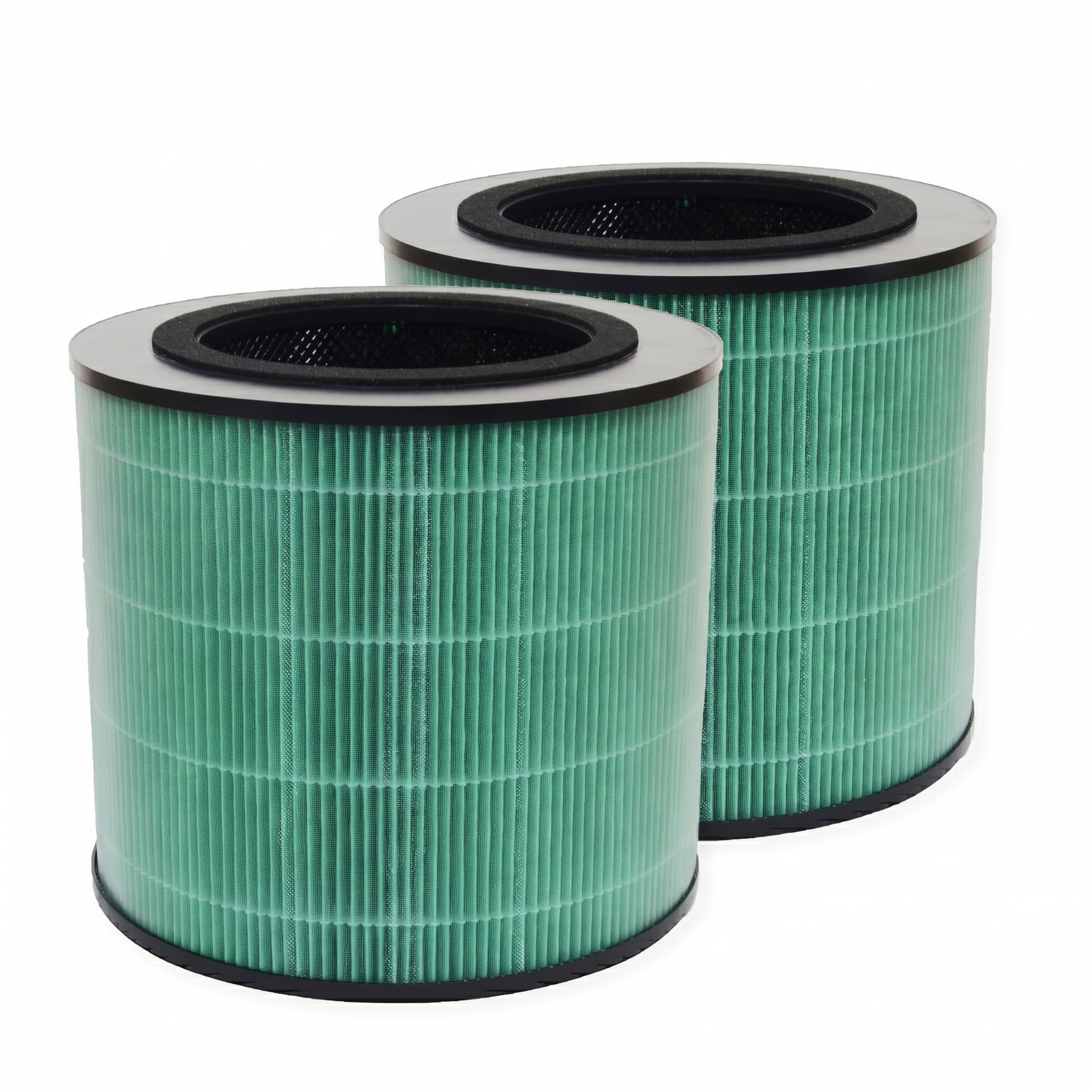 PUREBURG Filtro de repuesto compatible con purificador de aire AROEVE & OMISOON DH-JHD03W, paquete de 2 H13 True HEPA carbón activado 2 en 1, limpieza de aire, olor a polvo, filtración de 3 etapas