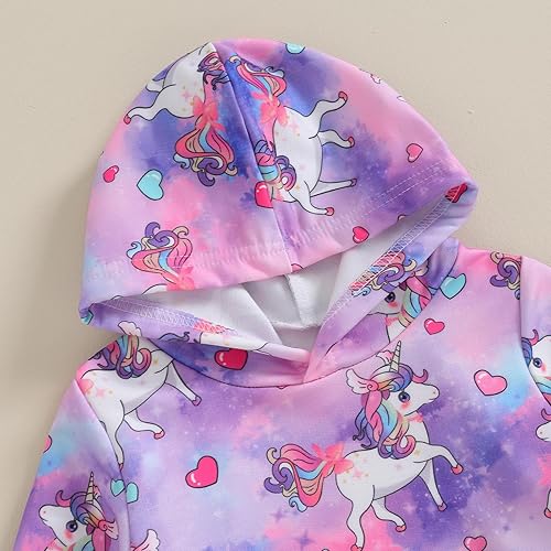 Miniatura 5 de Karwuiio Conjunto de 2 piezas para bebé recién nacido, sudadera con capucha y pantalones, ropa de otoño e invierno