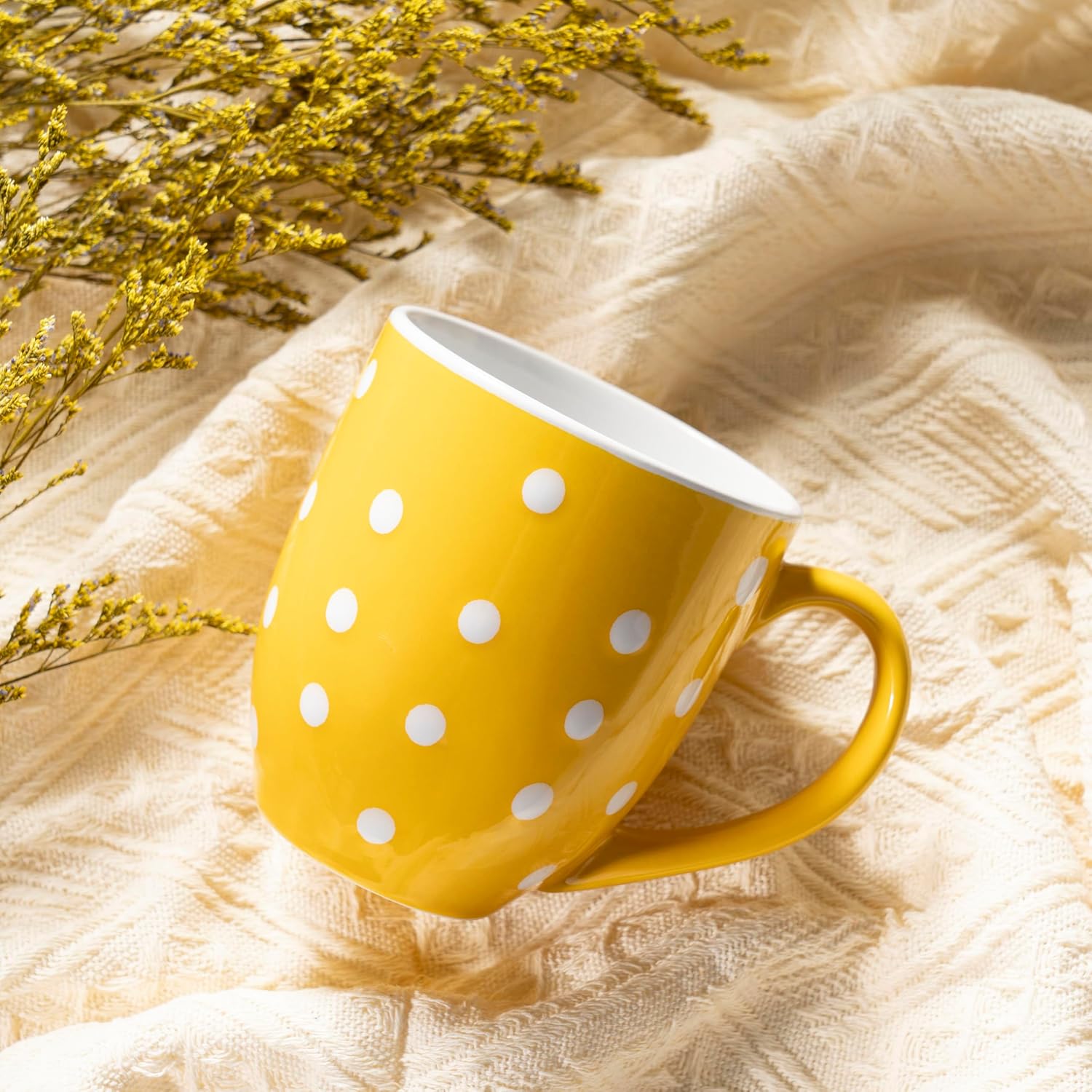 bestone Coffee Mugs Set of 6，17 oz Large Coffee Mugs, Ceramic Mugs with Handles,etc Coffee Mugs, Cups for Coffee Cereal Latte ，Microwave & Dishwasher safe，Vibrant Colors - Image 5