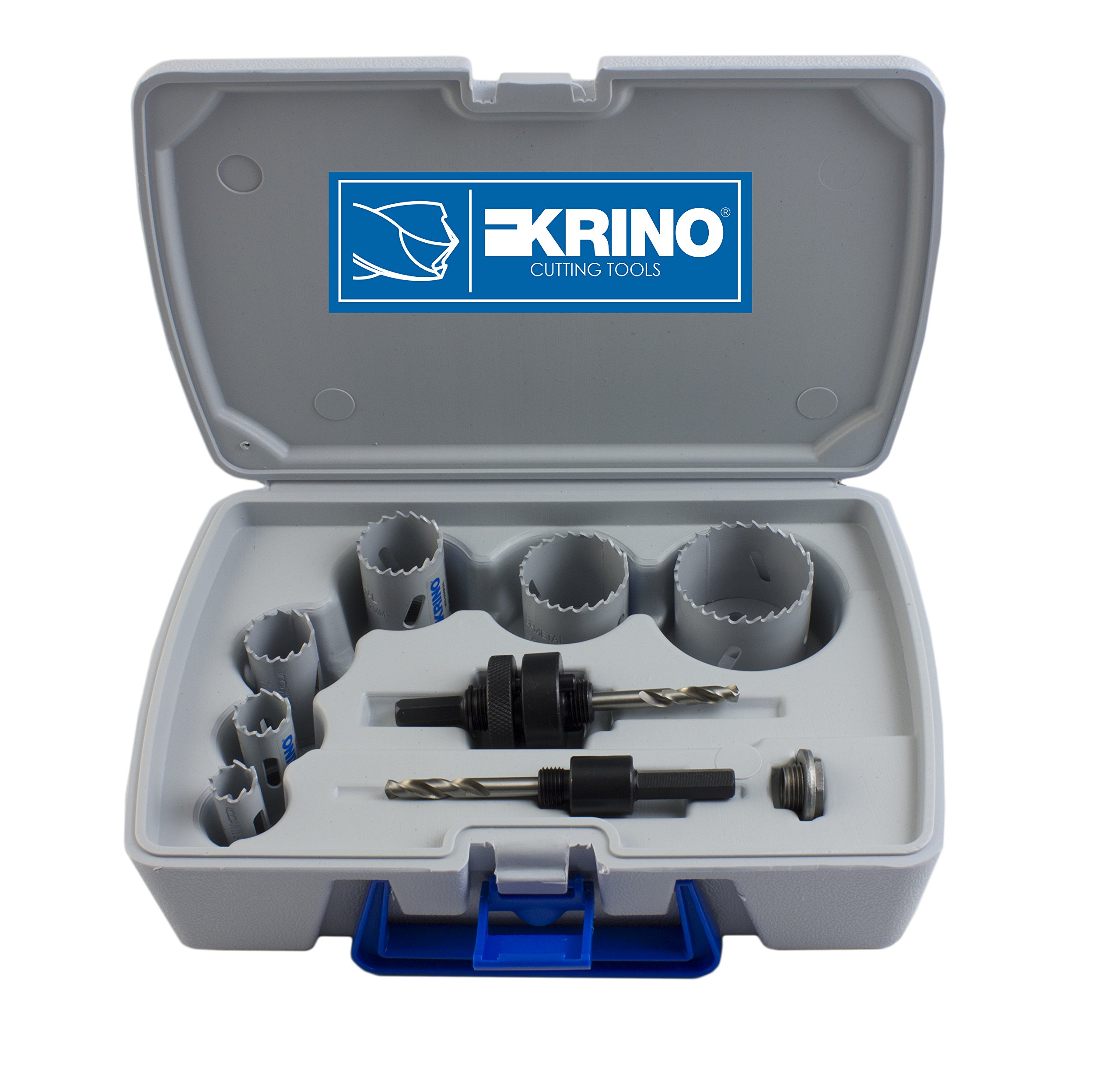 Krino 21080202K - Set di Seghe A Tazza Bimetalliche HSS "Kit Elettricisti" - 9 Pezzi