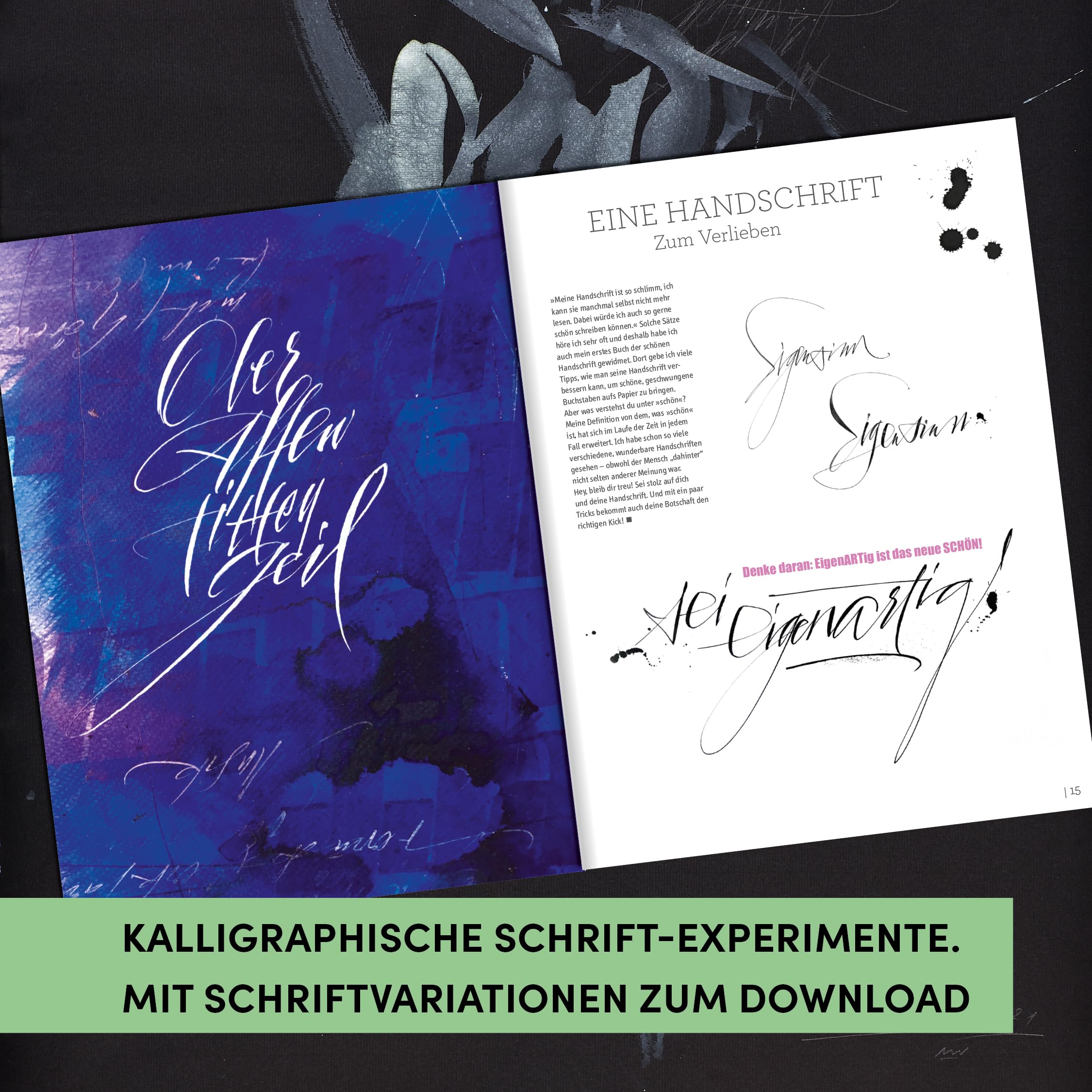 SchreibART: Kalligraphische Schrift-Experimente. Mit Schriftvariationen zum Download