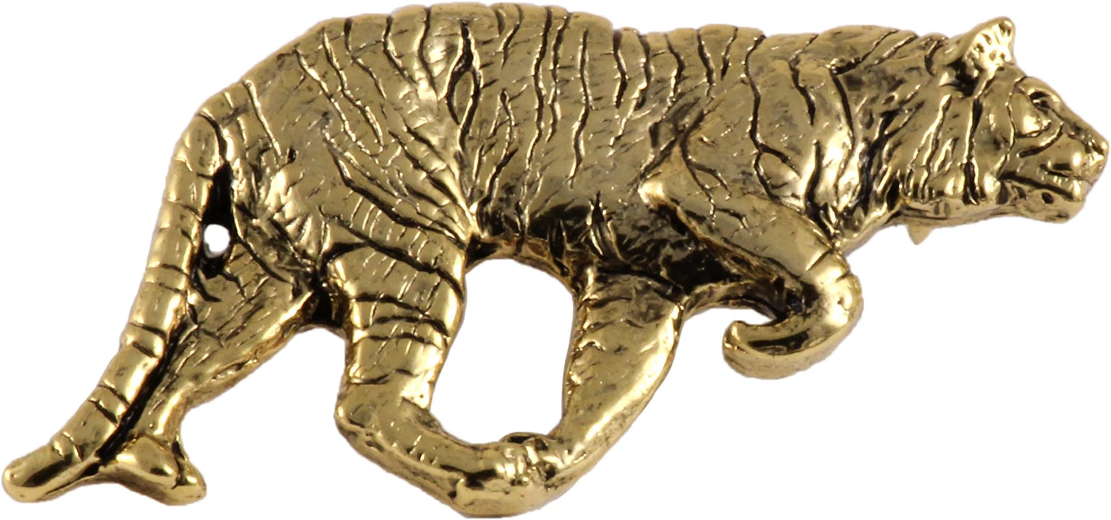 Creative Pewter Designs Tiger Stalking Full Body, 22K Gold Plating Pin, MG109