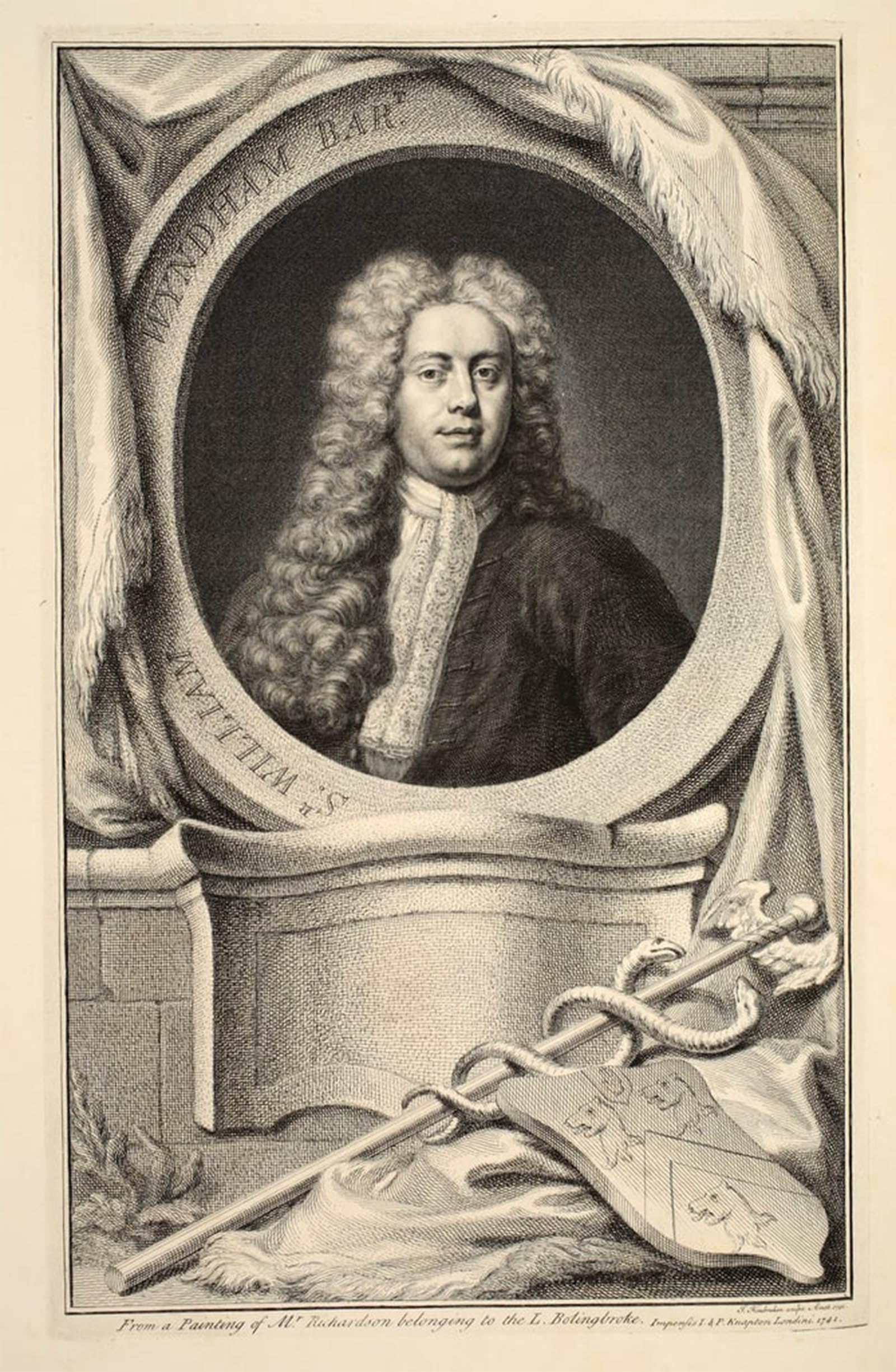 ARTXLXXBN Famous Art Print Poster Vintage Wall Art Portrait of William by Jacobus Houbraken Canvas Art Poster for Home Decor 60x90cm