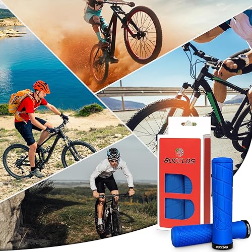 Vista 70 de BUCKLOS Empuñaduras de manillar de bicicleta con bloqueo único, mango ergonómico antideslizante para bicicleta de montaña, mango antideslizante