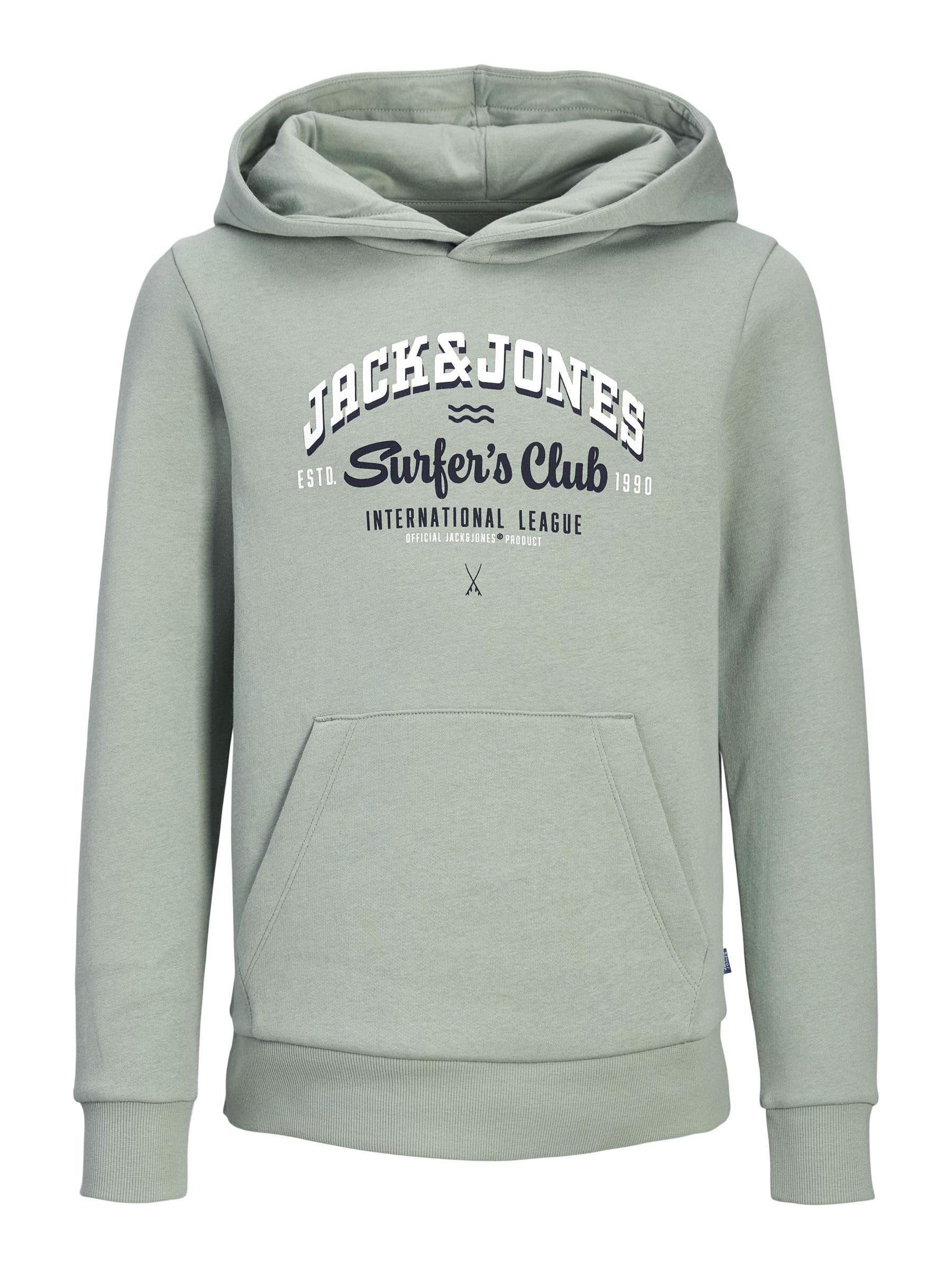 JACK & JONES Kids Logo Hoodie Iceberg Green 10 Years
