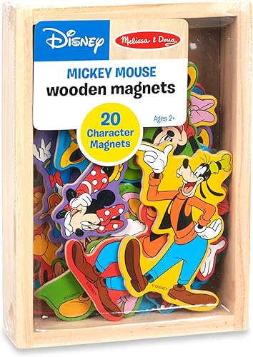 Miniatura 6 de Melissa & Doug Disney Mickey Mouse Wooden Character Magnets (20 pcs) Toys for Disney Fans, Mickey Mouse Fridge Magnets, Pretend Play & Toddler Toys