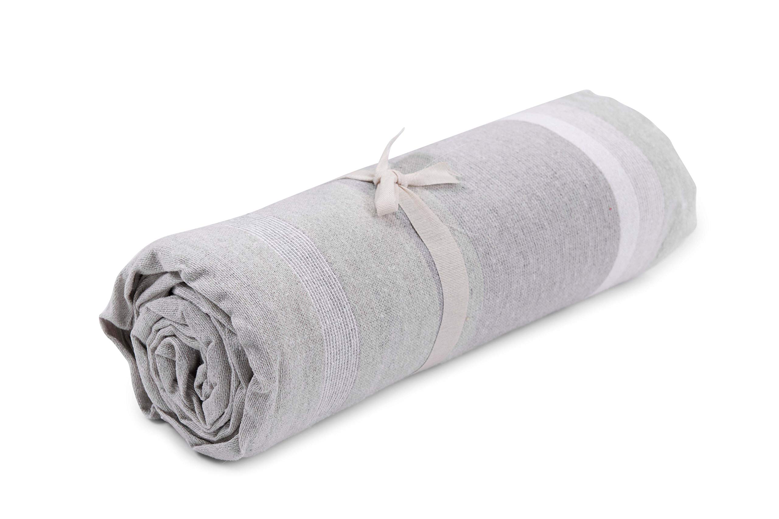 HomeLife - Telo Copridivano Copritutto Copriletto Singolo in Cotone Panama | Made in Italy | Telo Arredo Granfoulard Gran Foulard Traspirante Primavera Estate 160x280 cm | Giulia - Grigio