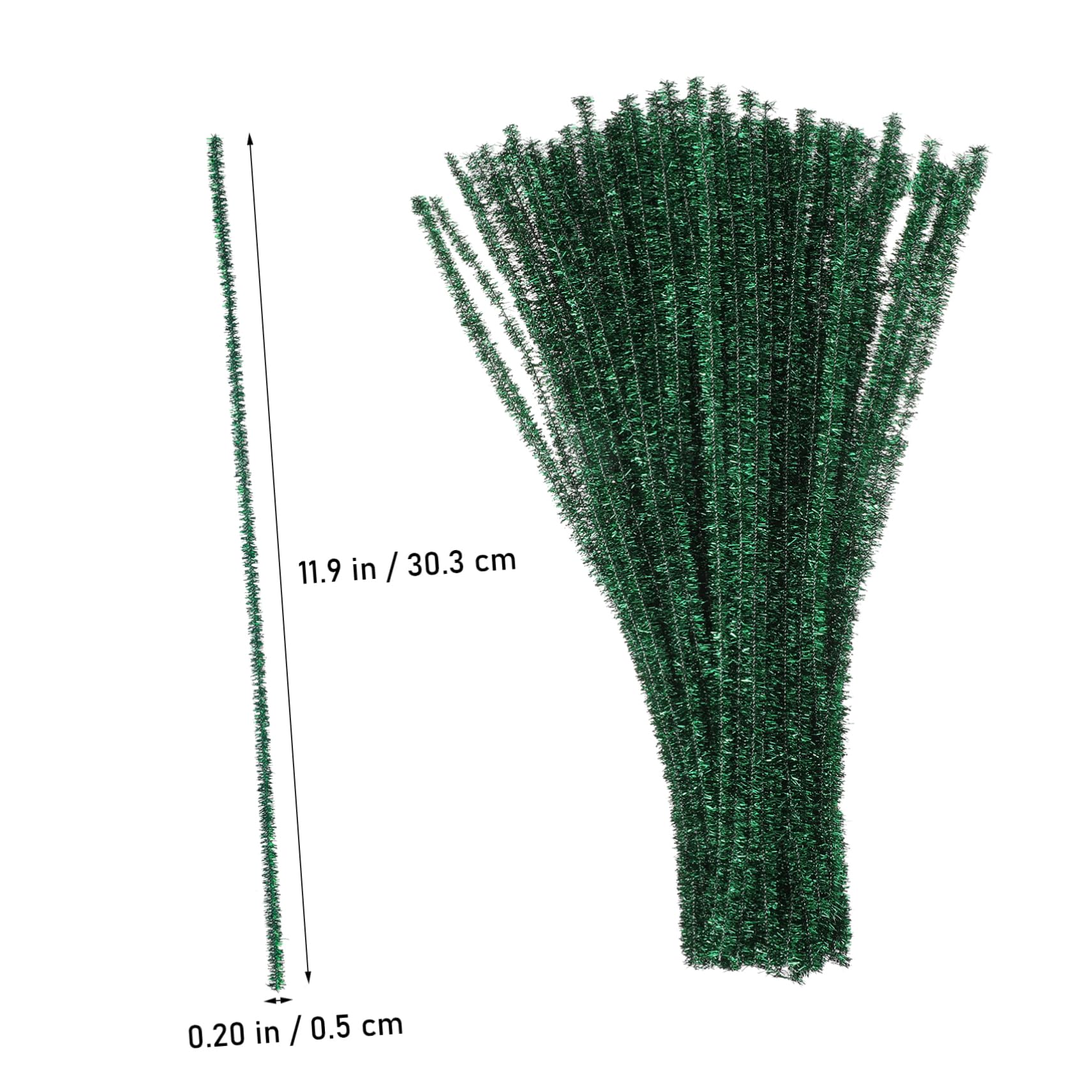 DOITOOL Twisted Wire Sticks 500pcs Bendable Fuzzy Stems Craft String Tinsel Hand String for DIY Decorations